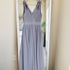 Lilac/Grey Chiffon Studded Strap Maxi